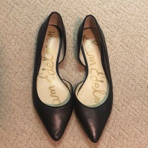 Black Leather Sam Edelman Flats